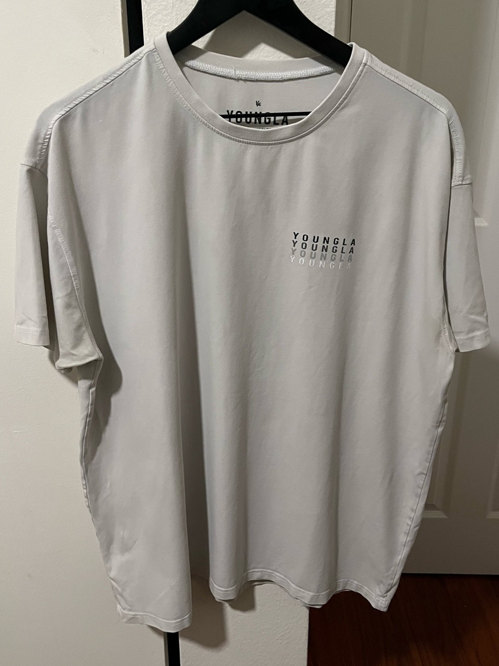YoungLA Men's Short Sleeve Crewneck Gym Shirt